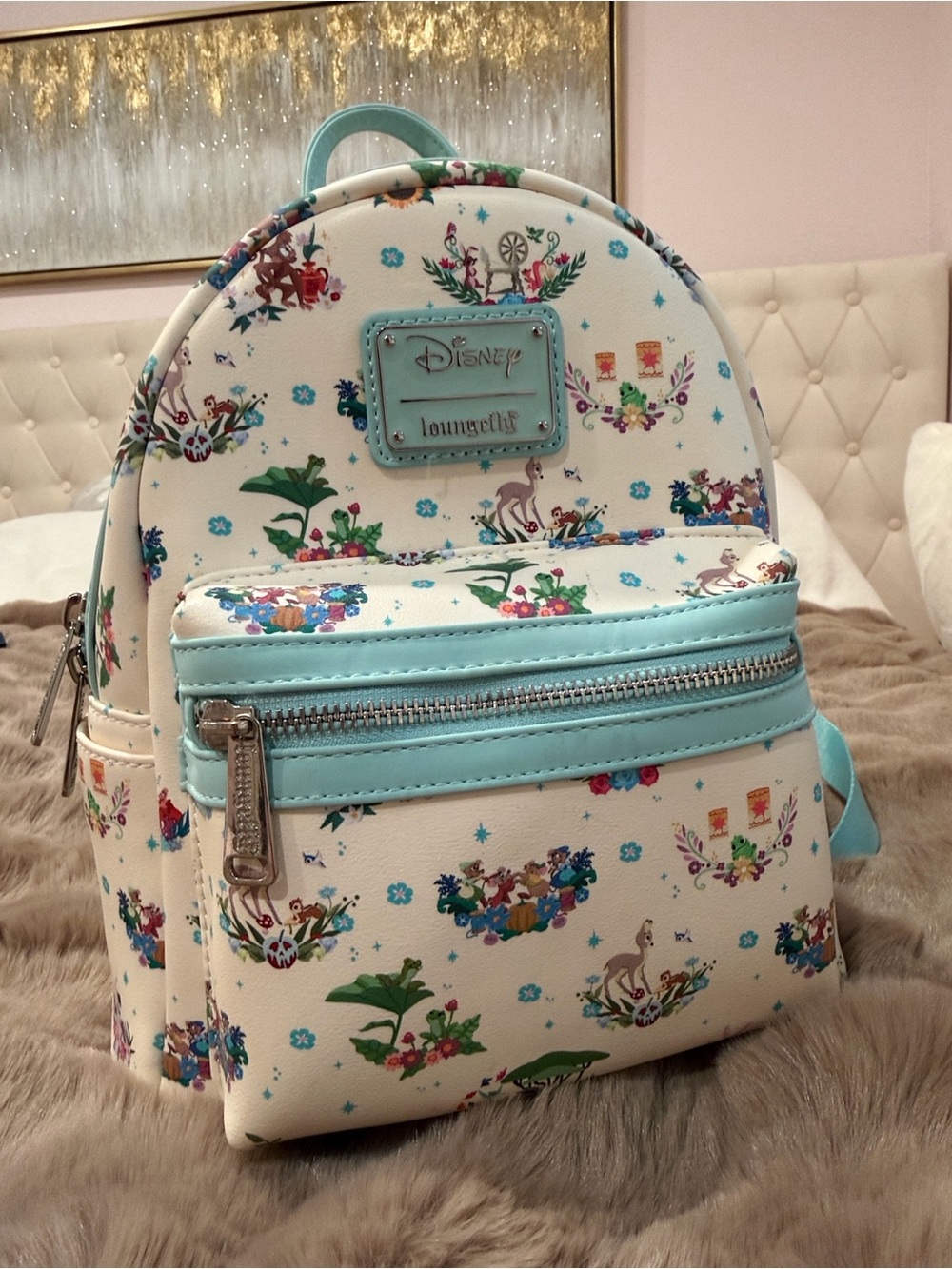 Loungefly Disney Princess Companion Floral Mini Backpack